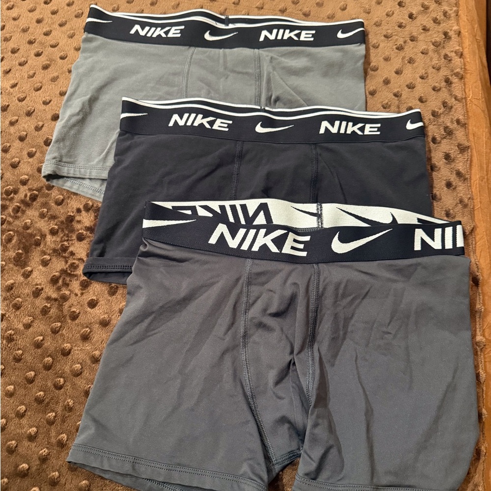 Nike Men's Boxer Briefs - Black, Gray, and Dark Gray